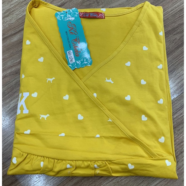 [SIZE 40-70KG] Đồ bộ cho mẹ bầu và sau sinh  dài tay cho bé ty tiện lợi thun cotton lạnh cao cấp thoáng mát không xù