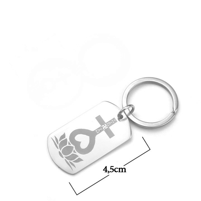 Dây chuyền nam nữ thiên tâm đạo bằng titan sáng, đẹp không đen vĩnh viễn