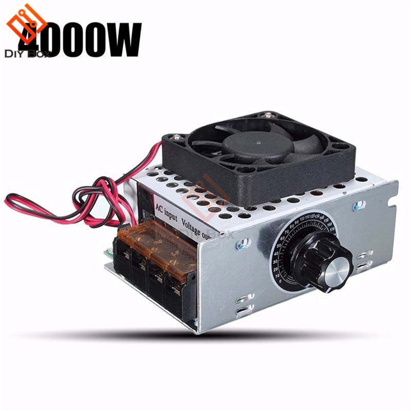 220V 4000W 20A AC Motor Speed Controller SCR Voltage Regulator Fan LED Light Temperature Speed Control Dimmer Switch Heat Sink | BigBuy360 - bigbuy360.vn