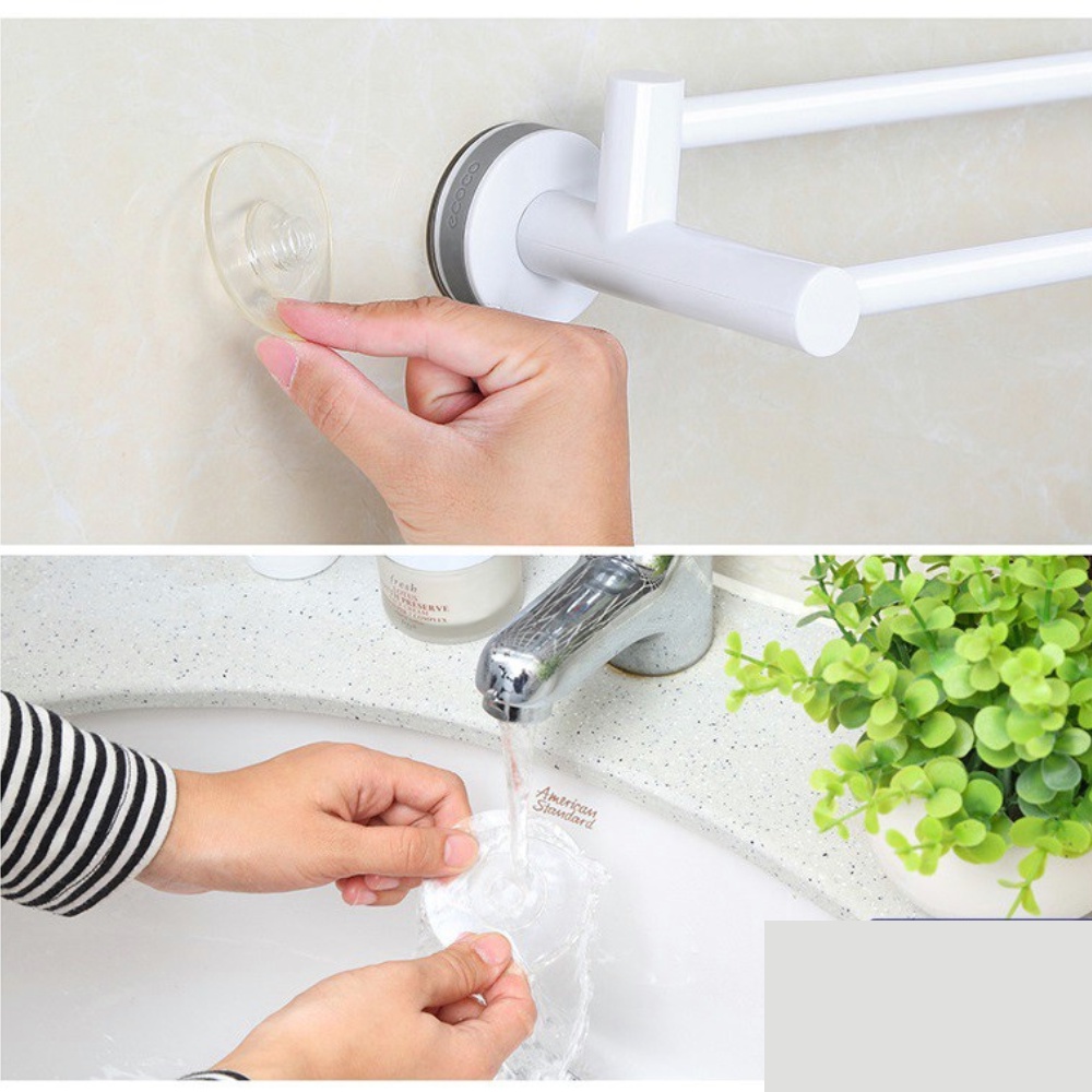 giá treo khăn nhà tắm dán tường ecoco nội địa trung, kệ treo khăn nhà bếp