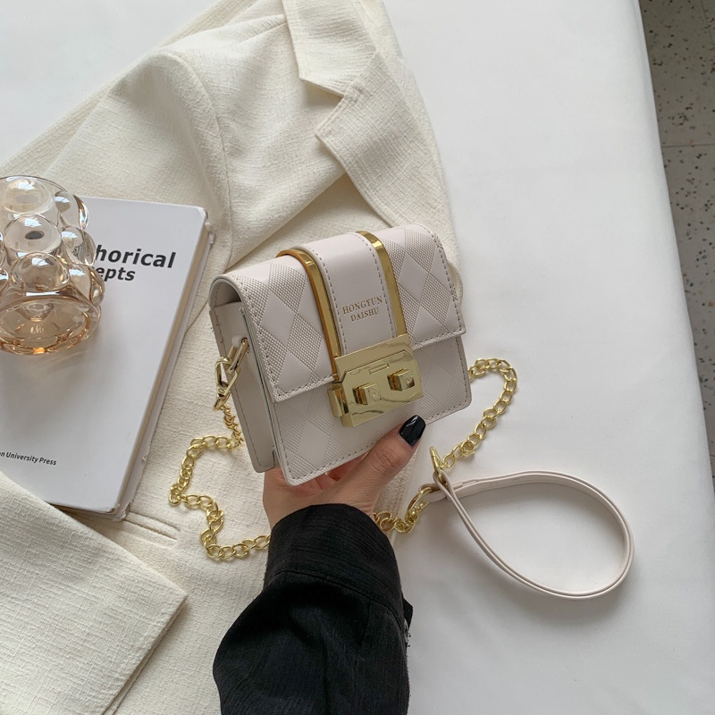 Túi Đeo Chéo Dây Xích Dáng Vuông Nhỏ Phong Cách retro Mới