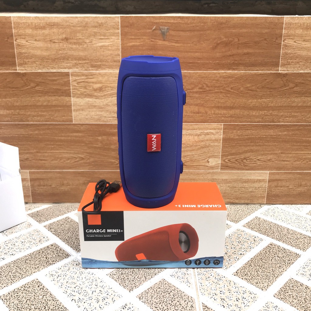 Loa Bluetooth WAN Charge 3+ A3 mini vỏ nhôm (Màu Xanh) Nghe nhạc hay Pin trâu, hỗ trợ cắm thẻ nhớ và Usb - WAN STORE