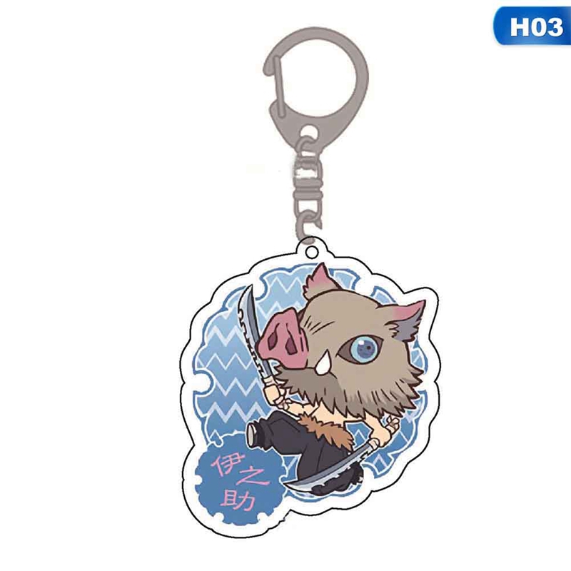 Móc khoá mặt hình nhân vật anime chất liệu acrylic xinh xắn