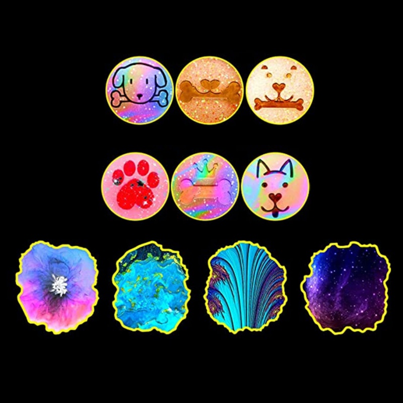 Khuôn Silicone 15 Ngăn Làm Đế Điện Thoại Epoxy Resin Hình Tròn