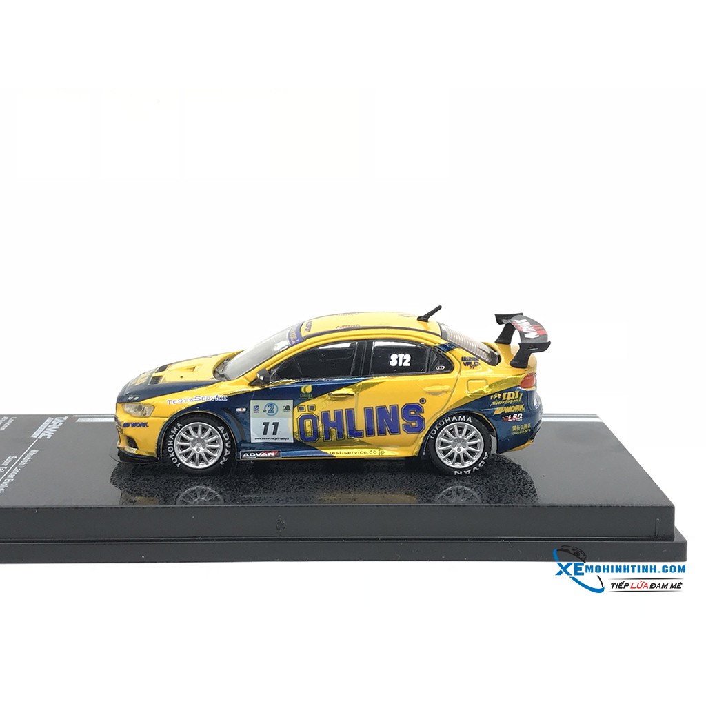 Xe Mô Hình Mitsubishi Lancer Evolution X Super Taikyu Series 2008 Nakaya / Kinoshita 1:64 Tarmac Works ( Vàng )