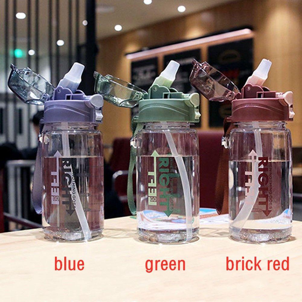 ♫Daphne♫ Bình Nước Nhựa 550ML Trong Suốt Chống Rò Rỉ Dành Cho Nam Và Nữ Mang Đi Du Lịch/Tập Gym