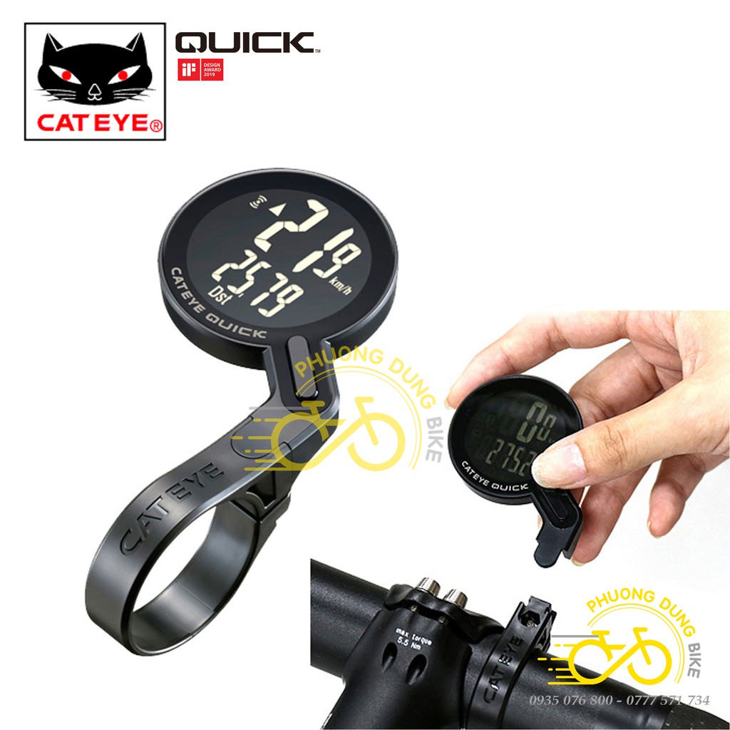 Đồng hồ đo tốc độ xe đạp không dây CATEYE QUICK CC-RS100W