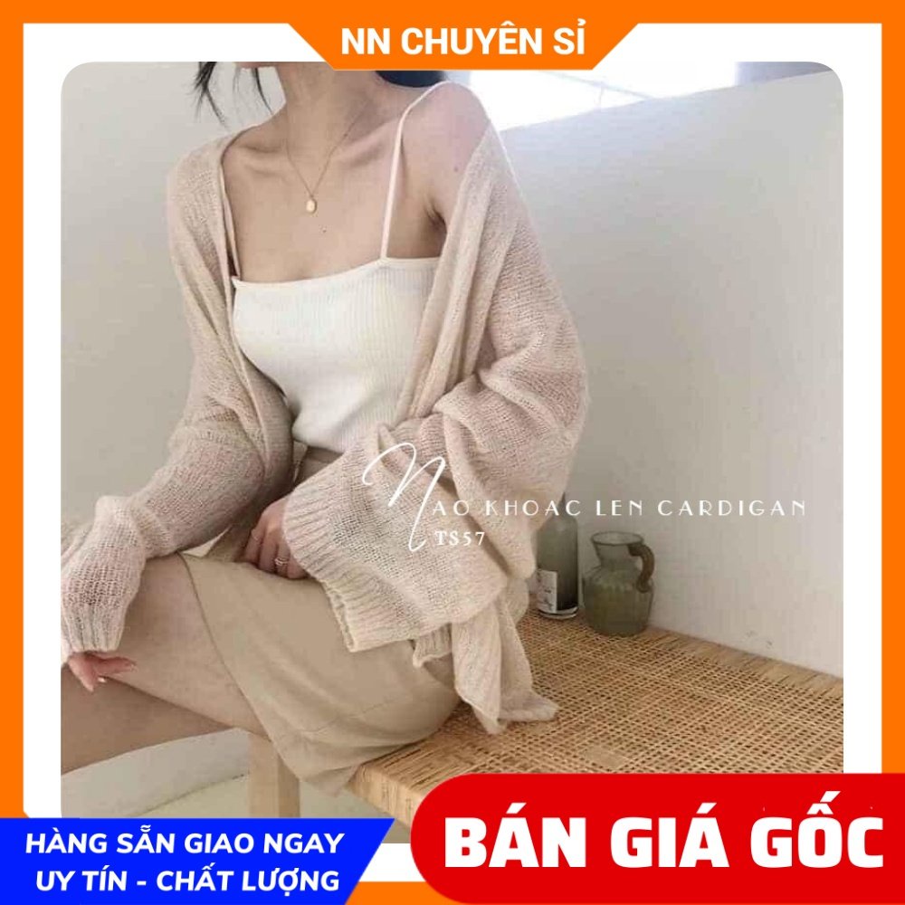 HÀNG ĐẸP ⚡ ÁO KHOÁC LEN MỎNG ⚡ ÁO KHOÁC CARDIGAN ⚡ ÁO KHOÁC LEN DỆT KIM TS57