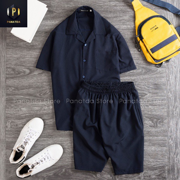 Bộ đồ đi biển nam đồ bộ nam cao cấp chất liệu vải lụa gió sợi tre thoáng mát | BigBuy360 - bigbuy360.vn