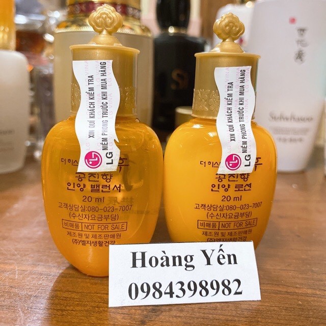 [ XẢ KHO] CẶP NƯỚC HOA HỒNG + SỮA DƯỠNG WHOO VÀNG 20ML/CHAI - date: 2023