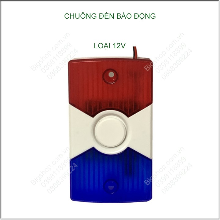 Còi hú có đèn nháy báo động chống trộm 12V