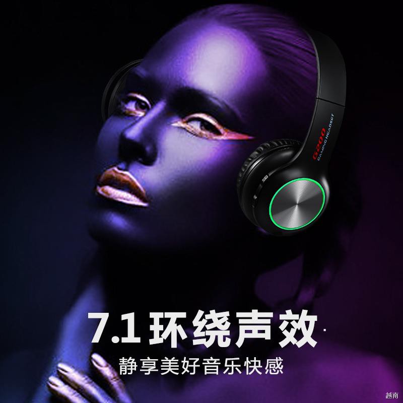 ❍✘Tai nghe bluetooth không dây xuyên biên giới chơi game máy tính điện thoại di động bass nặng thể thao chạy gập nh