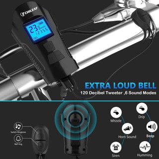 Đèn LED kiêm đồng hồ tốc độ sạc USB cho xe đạp
