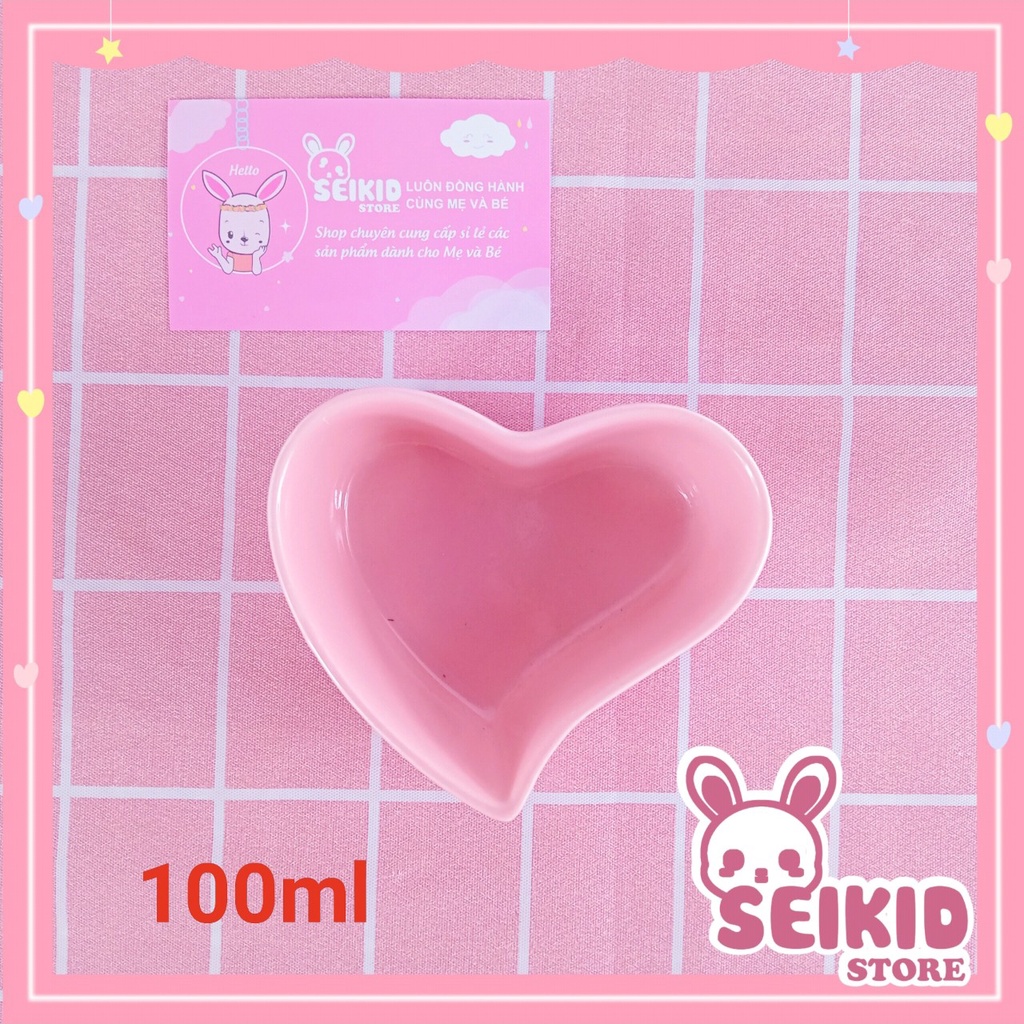 Bát Sứ Ăn Dặm Hoạt Hình Ngộ Nghĩnh Cho Bé Màu Hồng 50-200ml Seikid Store