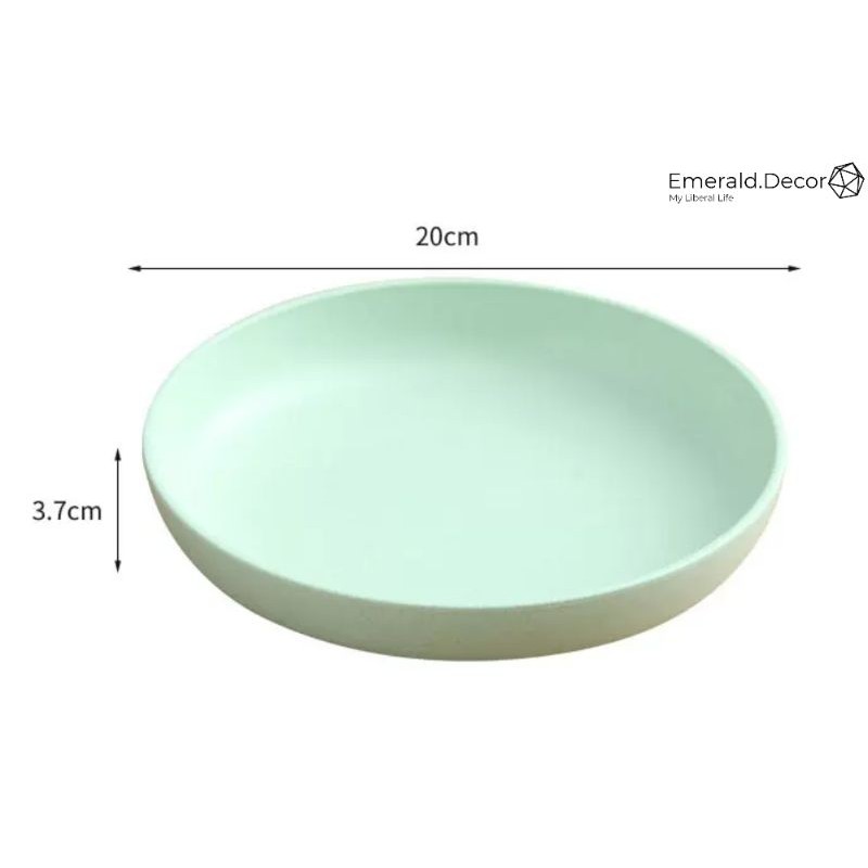 Đĩa nhựa lúa mạch tròn to 20cm, đĩa đựng thức ăn rộng tròn gọn nhẹ | BigBuy360 - bigbuy360.vn