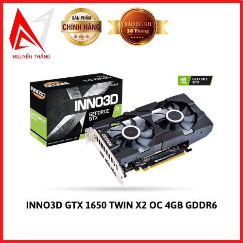 Vga card màn hình INNO3D GeForce GTX 1650 TWIN X2 OC 4GB GDDR6 new chính hãng