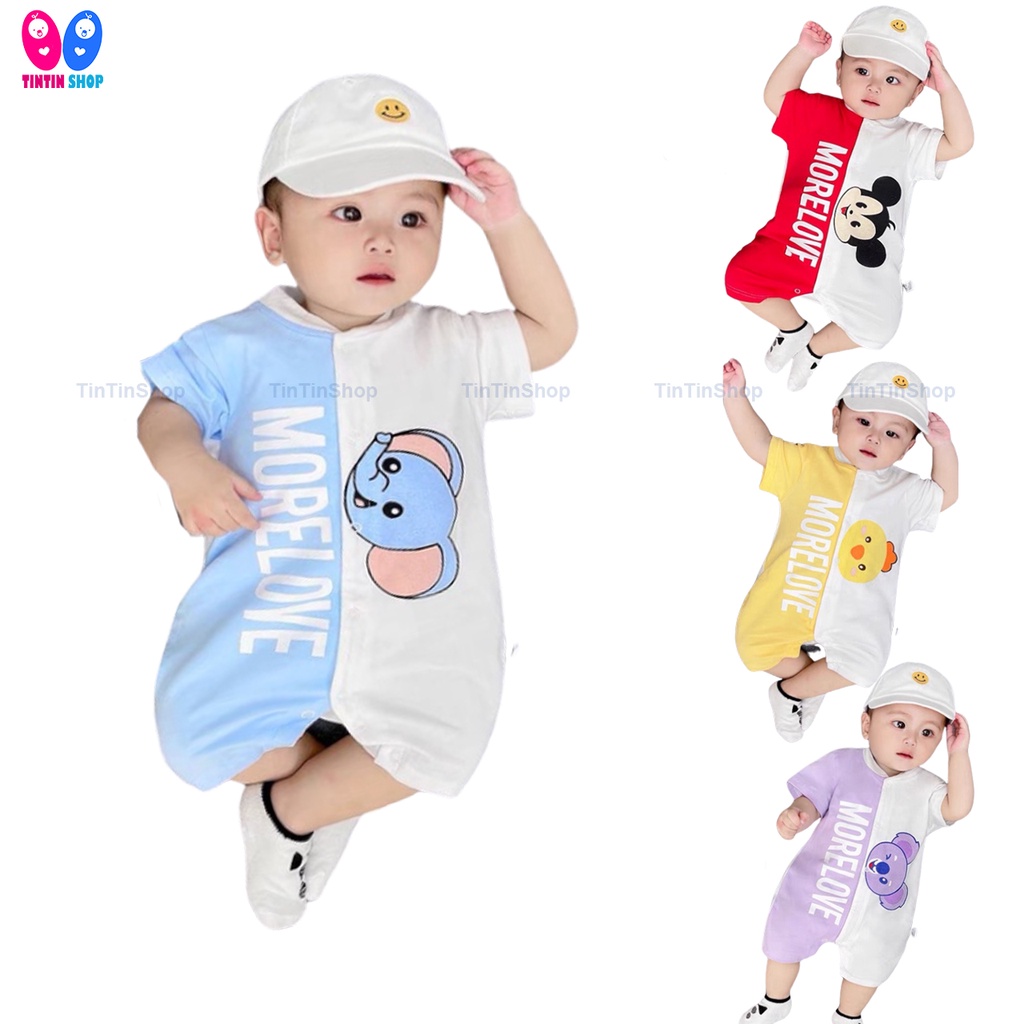 Bodysuit cho Bé Trai Bé Gái Body đùi vải 100% Cotton Mềm Mịn kiểu dáng dễ thương SLH27