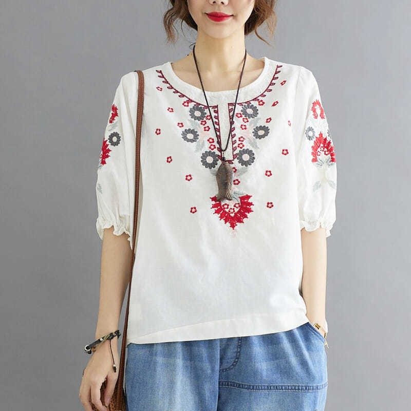 Áo Nữ Tay Lỡ Cổ Tròn Thời Trang Hàn | BigBuy360 - bigbuy360.vn