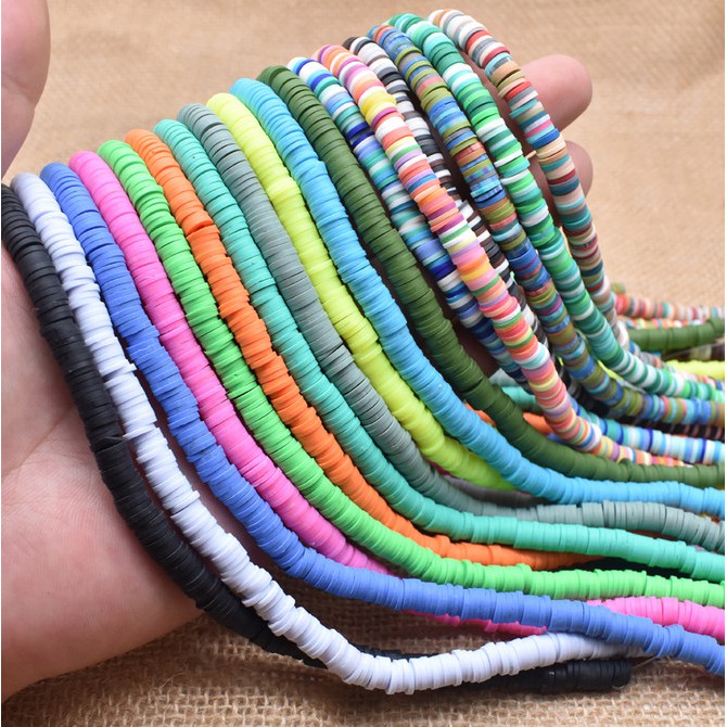 Bộ Hạt Đất Sét Polyme 6Mm Nhiều Màu Sắc Dùng Làm Trang Sức Thủ Công DIY