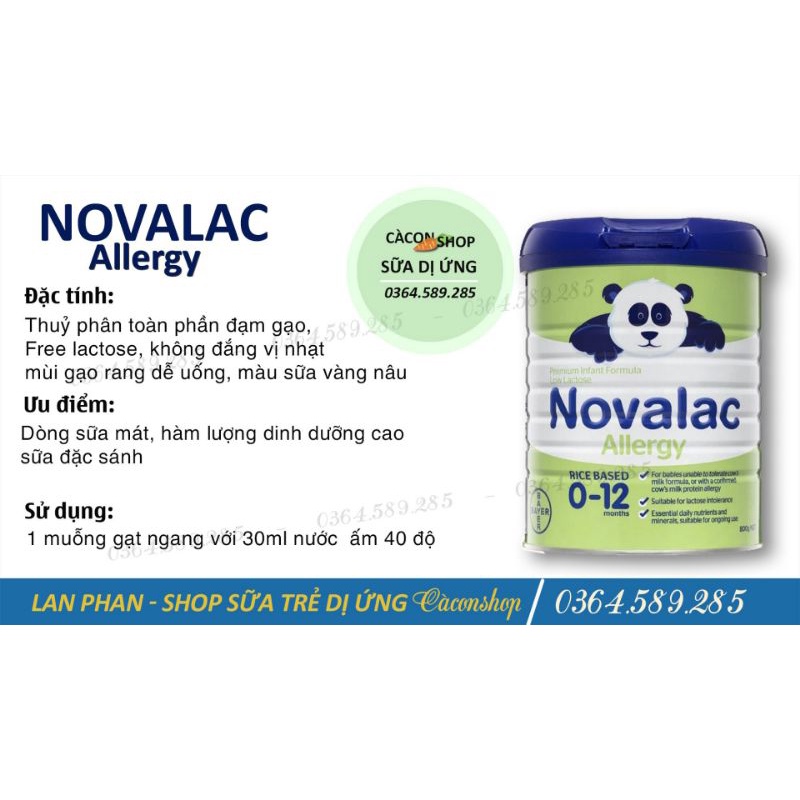 Sữa gạo Novalac Úc 800g