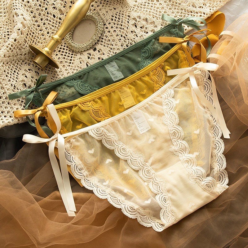 Được chọn màu, size, Quần lót ren thắt nơ hông điệu đà MS039