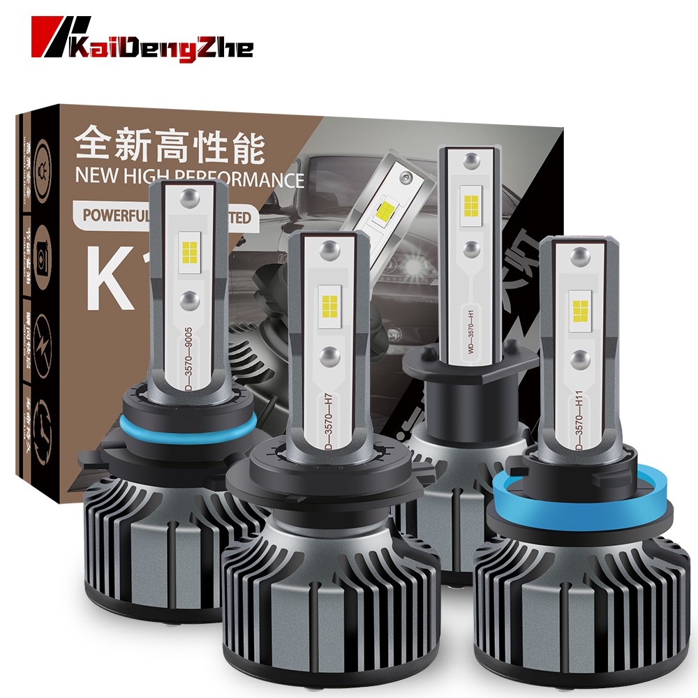 2 Bóng đèn pha xe hơi 12 LED chùm sáng thấp ánh sáng trắng siêu sáng H1 H3 H4 H7 H8 H9 H11 HB3 9005 HB4 9006 9012