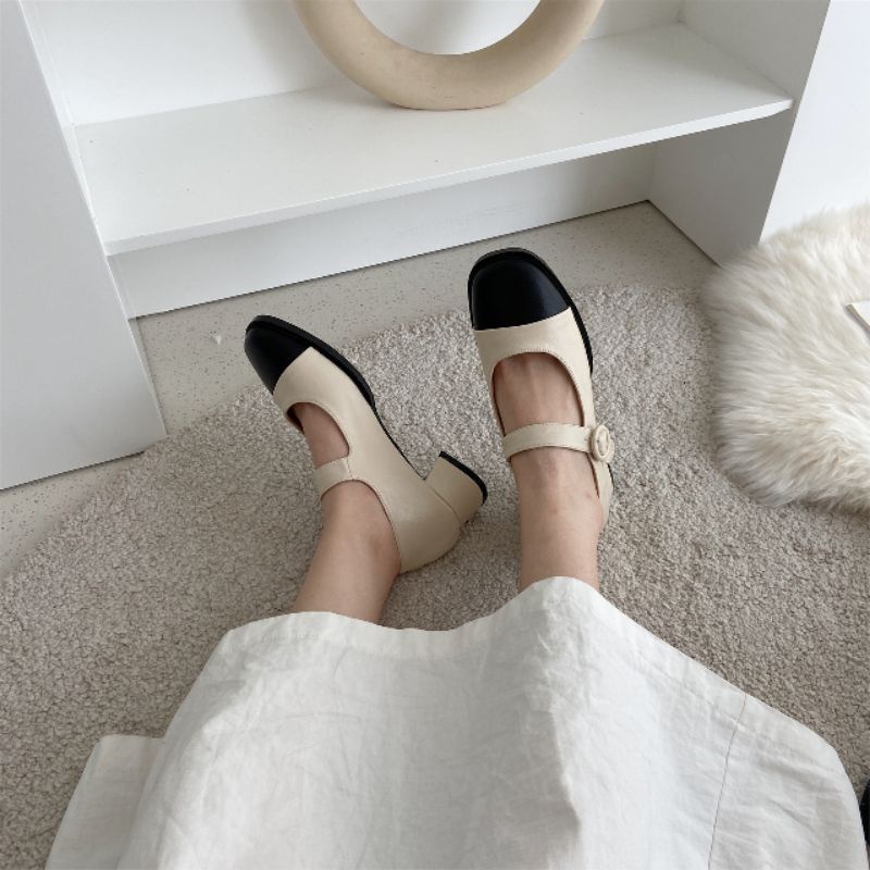 Giày Mary jane hàn quai ngang khóa tròn