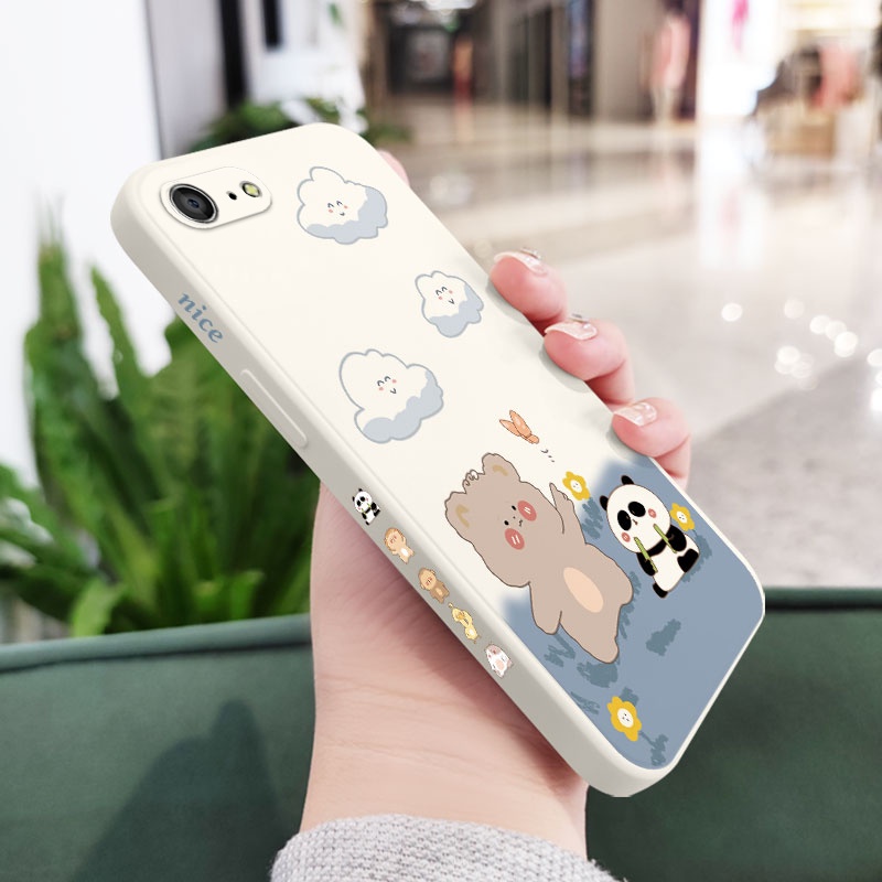 Ốp Điện Thoại Silicon Dẻo Hình Gấu Trúc Dễ Thương Cho IPhone 8 7 6 6S Plus SE 2020