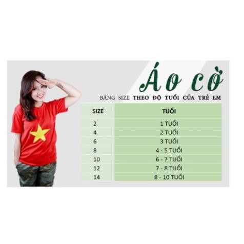 Áo cờ đỏ sao vàng 24k Cotton có sẵn SLL