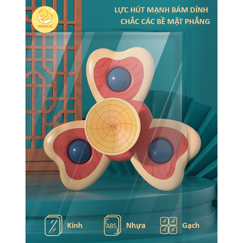 Đồ Chơi Con Quay Spinner Dính Tường [Hàng Cao Cấp] - Chong Chóng Dán Tường Vui Nhộn Cho Bé