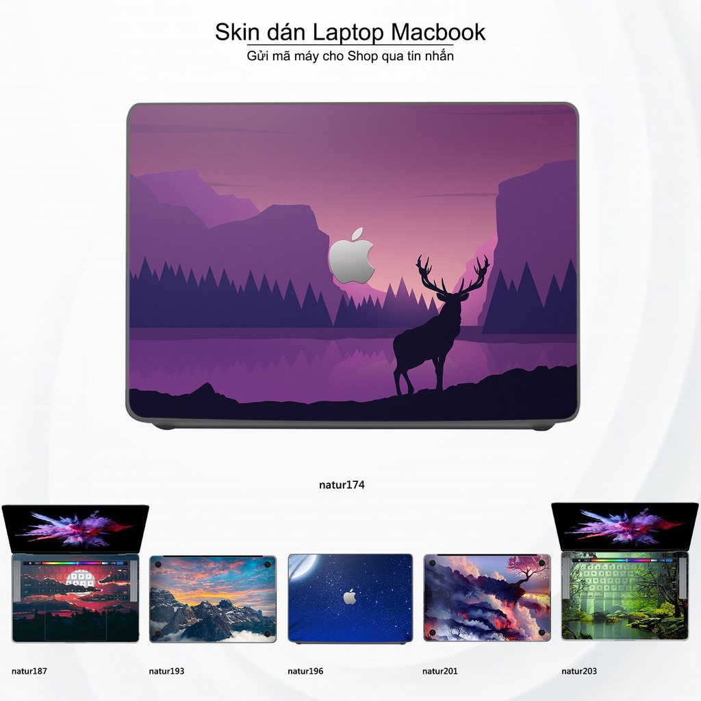 Skin dán Macbook mẫu thiên nhiên (đã cắt sẵn, inbox mã máy cho shop)