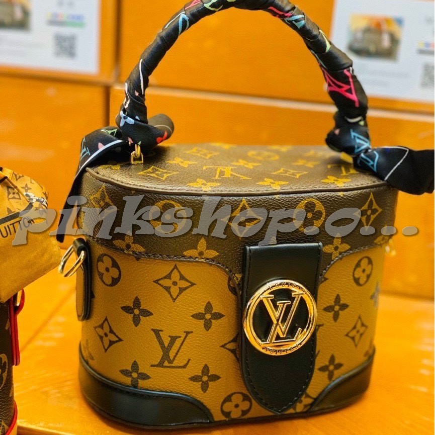 Túi xách nữ cao cấp hàng chuẩn super , Túi đeo chéo nữ hộp tròn kèm dây da full box Pink Shop TSPS25 | BigBuy360 - bigbuy360.vn