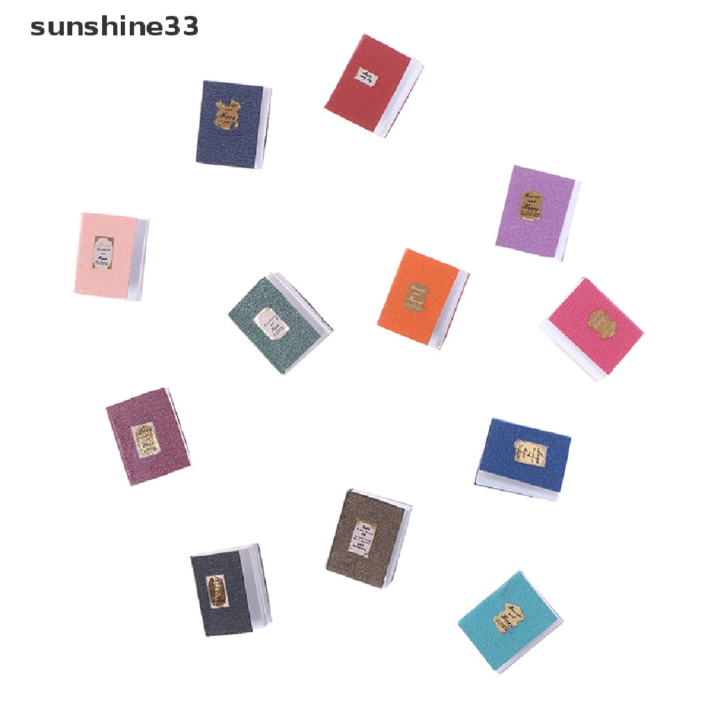 SU 4pcs/set 1/12 Dollhouse Miniature Classic Colorful Books Model Scene Accessories n
