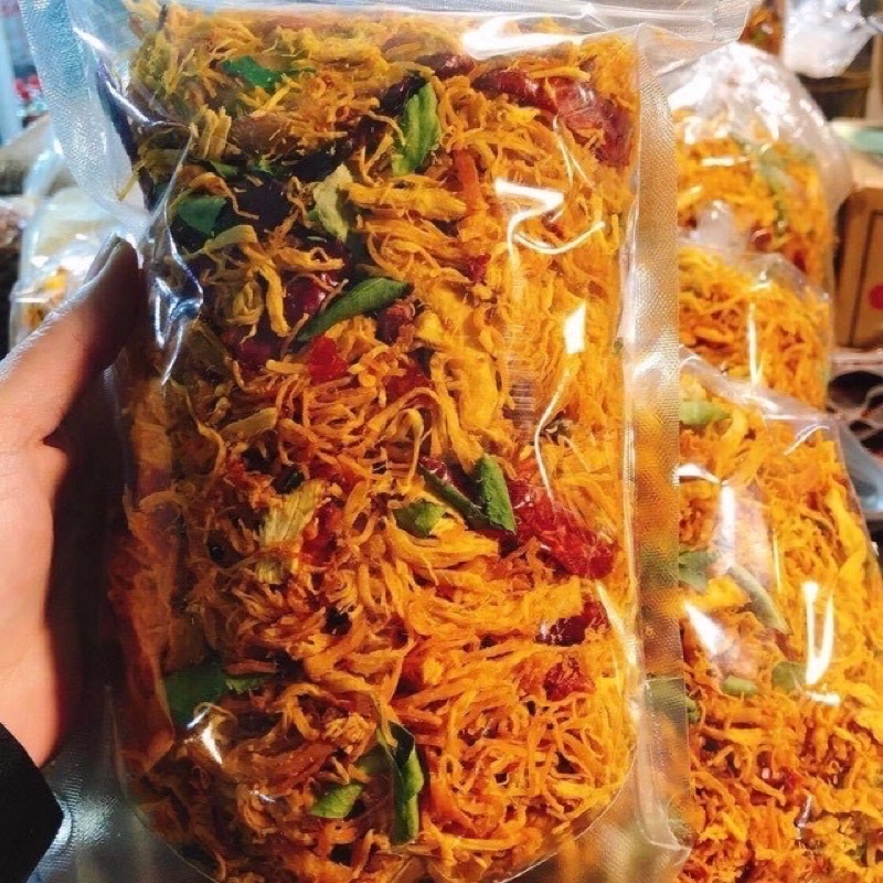 500g khô gà xé cay sấy lá chanh siêu ngon | BigBuy360 - bigbuy360.vn