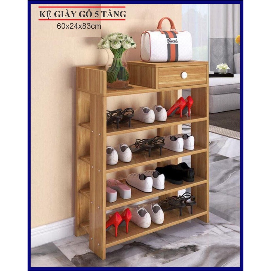 Kệ giày dép, Kệ để giày dép, kệ giày gỗ 5 tầng, tủ giày gỗ 5 tầng sang trọng