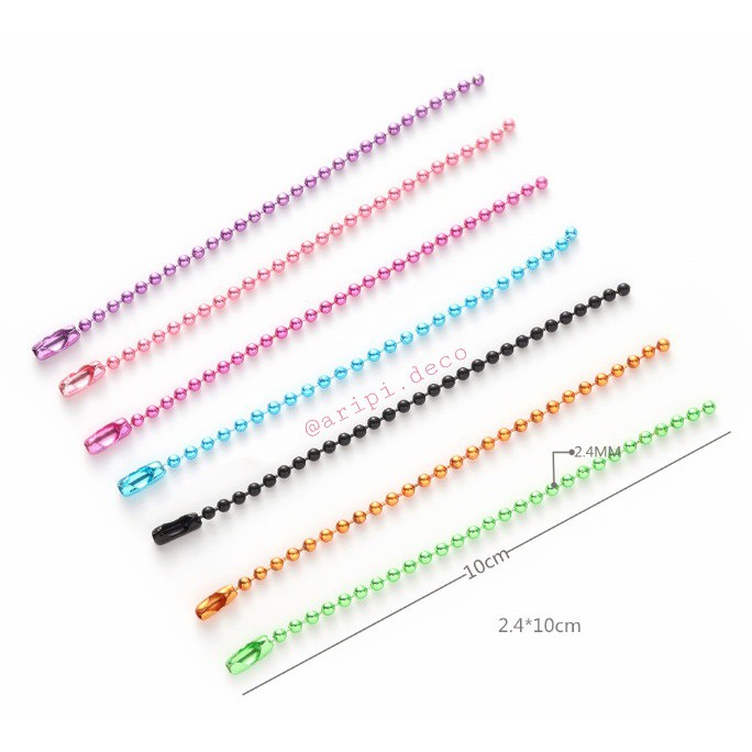 Dây bi mạ bóng làm phụ kiện 10cm N14 /Nguyên liệu làm resin trang trí