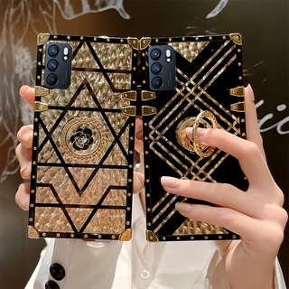Ốp Điện Thoại Hình Hoa Gắn Nhẫn Đỡ Cho OPPO Reno 6 Pro 6pro+ Reno 6Z Reno 5 Pro
