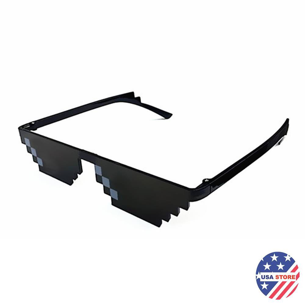 [Tổng Kho Sỉ] Kính Mắt Kiểu Thug Life Cá Tính Dân Chơi (6 Chấm) - Kính Đen