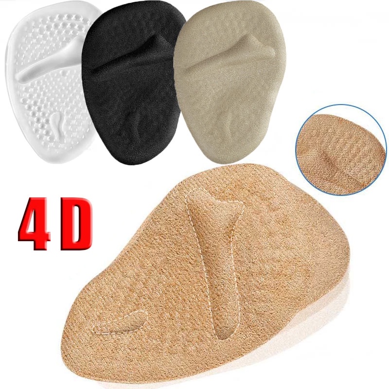 Set 2 Miếng Lót Giày Cao Gót 4D Chống Trượt Thoáng Khí Giảm Đau Thấm Hút Mồ Hôi