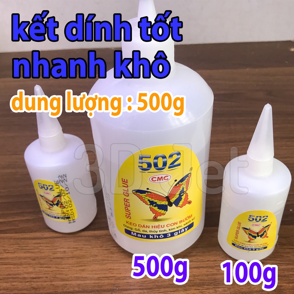 Keo 502 500g, Lọ Keo , Chai Keo 502 , Keo Dính Loại Tốt , Keo Dính Mau khô, keo con bướm, keo dán 500g