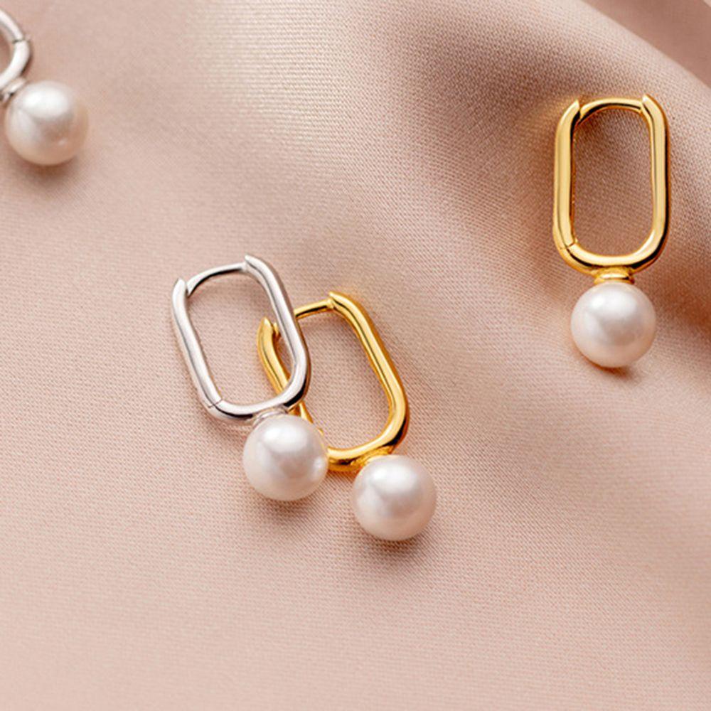 Khuyên Tai Đính Hạt Đồng Phong Cách Hàn Quốc Cho Nữ