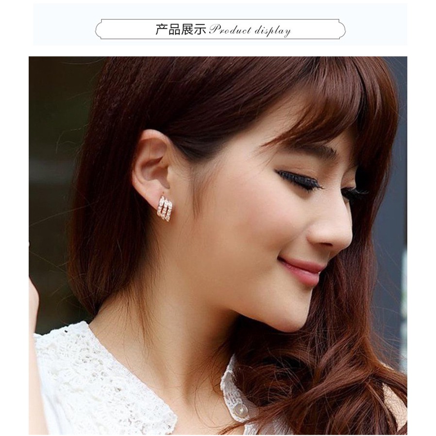 Khuyên Tai Đính Đá Thời Trang Dành Cho Nữ