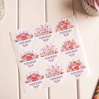 combo bảng 9 miếng tem dán bó hoa