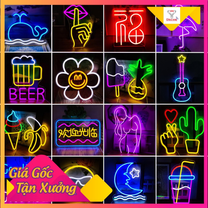 Đèn Led Neon Decor Phòng Ngủ Mẫu Mã Đa Dạng Hot Tik Tok Trung Quốc Đáng Yêu Hot Trend 2021 Nhận Thiết Kế Theo Yêu Cầu