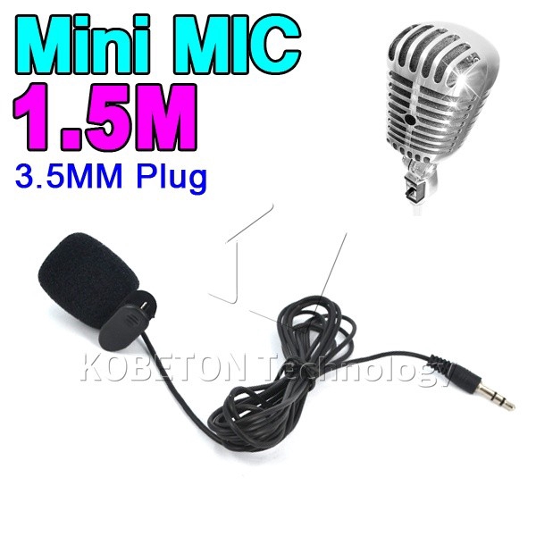 Micro Mini Kẹp Áo 3.5mm 1.5m sử dụng rảnh tay dành cho PC Notebook Laptop MSN