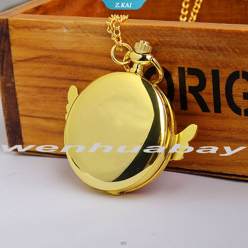 Đồng hồ bỏ túi có Vòng cổ mặt hình đôi cánh phong cách anime Nhật Bản SakurA