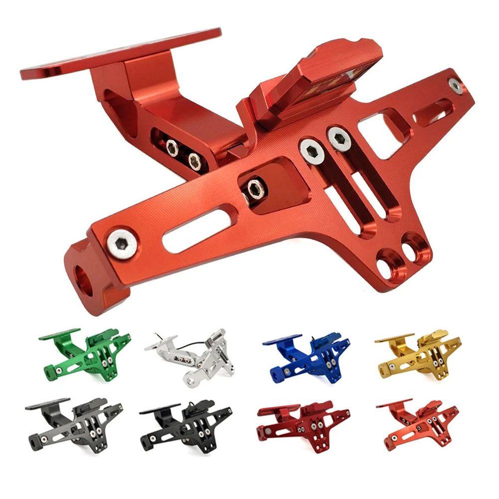 Giá Đỡ Biển Số Xe Bằng Nhôm CNC Kèm Đèn LED Cho Xe Máy