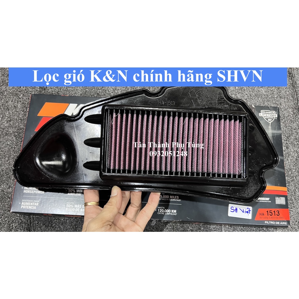 Lọc gió K&amp;N chính hãng SHVN - HA1513