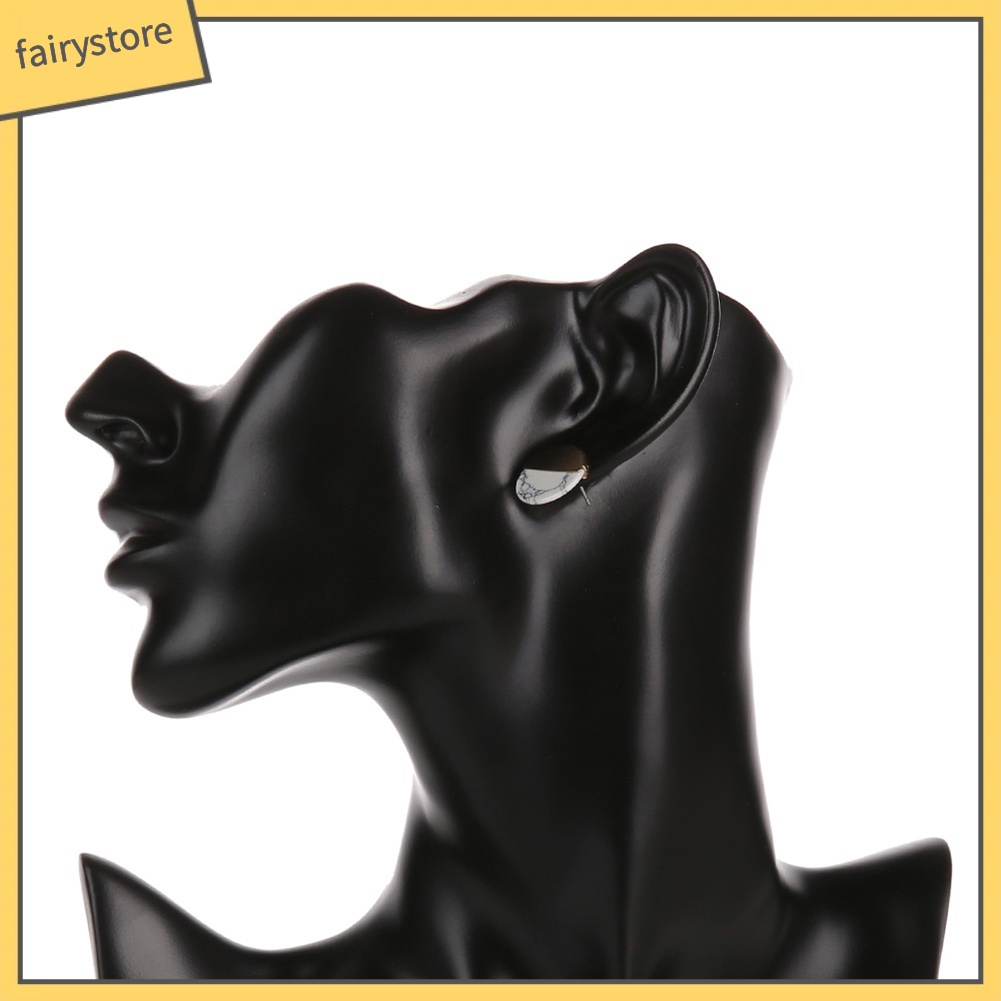 Khuyên tai bản tròn gắn đa thời trang cho nữ