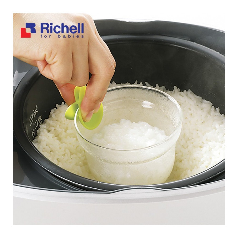 Bộ nấu cháo/cơm nát trong nồi cơm điện Richell cho bé chất liệu cao cấp chịu nhiệt
